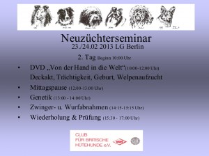 programm züchterseminar 2